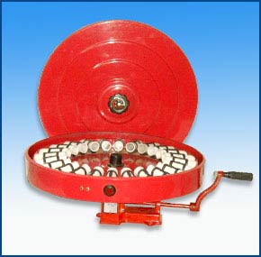 MTE-02 HAND OPERATED GERBER CENTRIFUGE MACHINE WITH RPM METER AND PROTECTIVE COVER