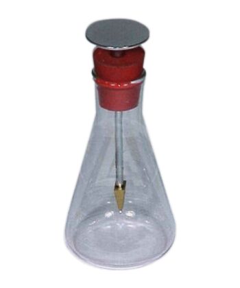 PHY-ELEC-06 ELECTROSCOPE, GOLD LEAF, FLASK TYPE