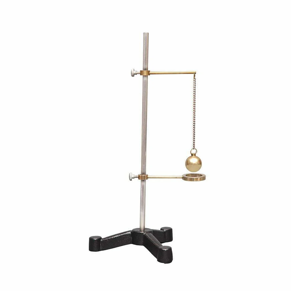 PHY-HEAT-28.1 Ring and Ball with chain mounted on separate stand PHY-HEAT-28.1 Ring and Ball with chain mounted on separate stand