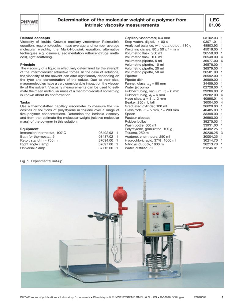 LGW-485 MOLECULAR WEIGHT DETERMINATION APPARATUS LGW-485 MOLECULAR WEIGHT DETERMINATION APPARATUS