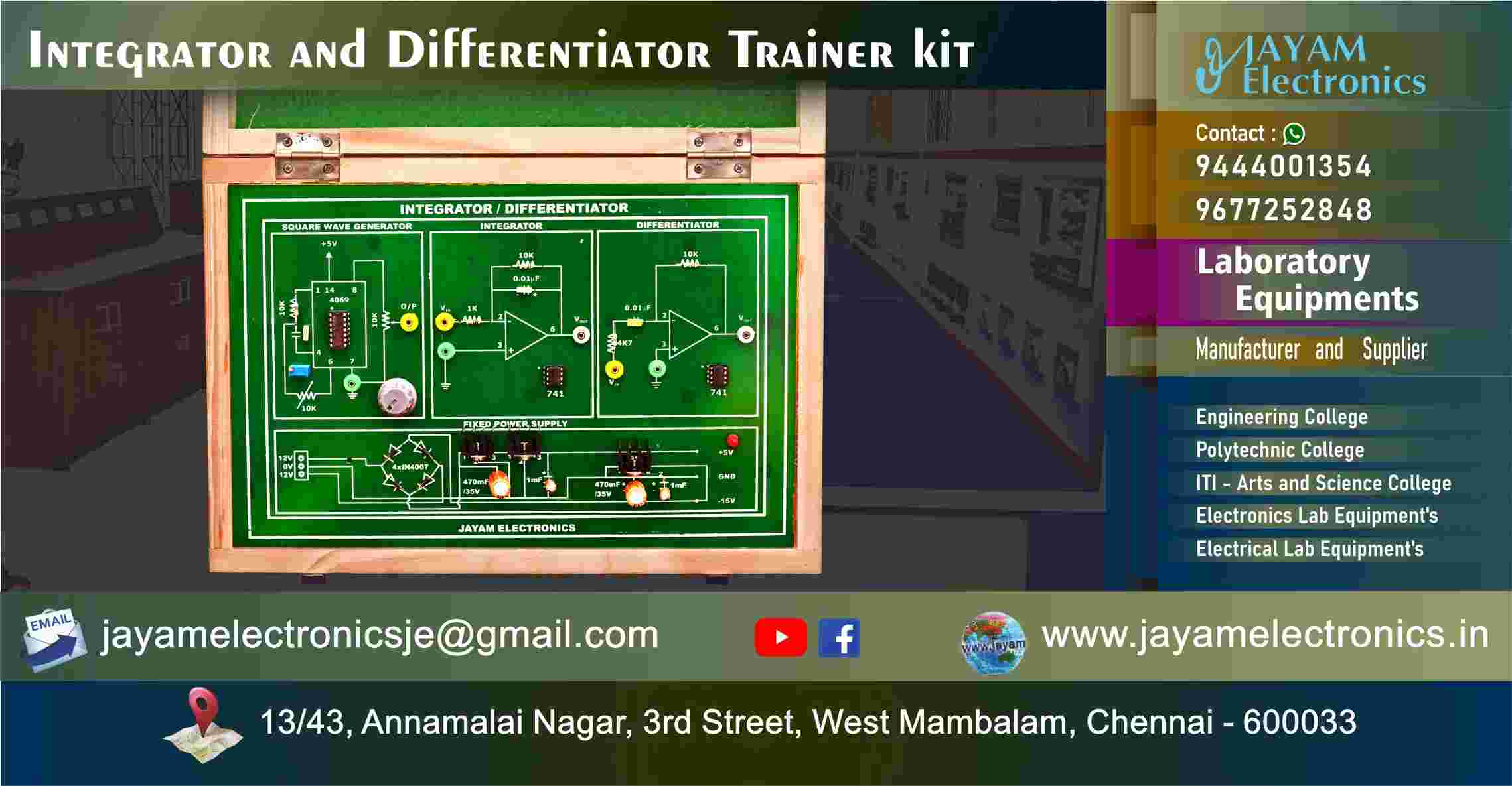 POA-E106 OP-AMP AS INTEGRATOR AND DIFFERENTIATOR TRAINER POA-E106 OP-AMP AS INTEGRATOR AND DIFFERENTIATOR TRAINER