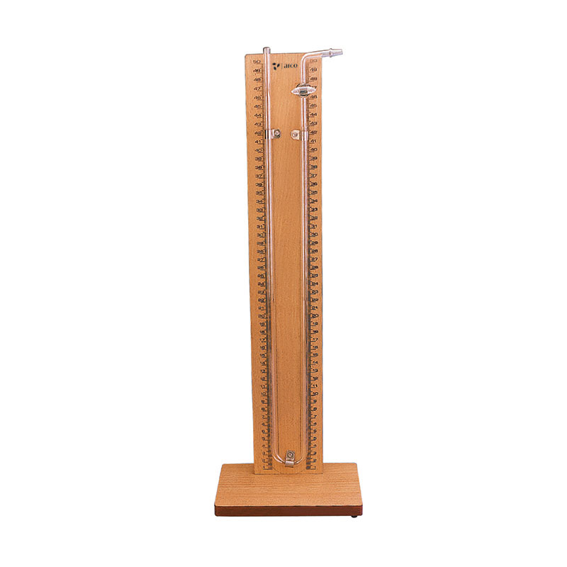 PHY-FLU-038 LARGE MANOMETER GLASS ON WOODEN STAND PHY-FLU-038 LARGE MANOMETER GLASS ON WOODEN STAND