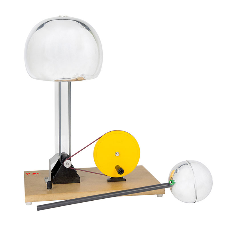 PHY-ELEC-02 VAN DE GRAAFF GENERATOR, HAND DRIVEN PHY-ELEC-02 VAN DE GRAAFF GENERATOR, HAND DRIVEN