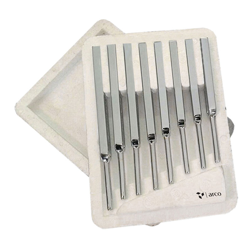 PHY-WAVE-002 TUNING FORK (SET OF 8) STEEL PHY-WAVE-002 TUNING FORK (SET OF 8) STEEL