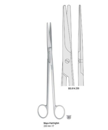 HSI-1080 MAYO UTERINE SCISSORS STRAIGHT