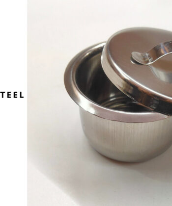 HH-20 GALLIPOT WITH COVER STAINLESS STEEL