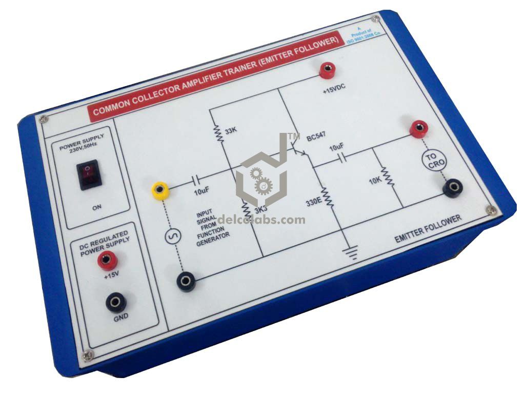 PAO-E118 COMMON COLLECTOR AMPLIFIER (EMITTER FOLLOWER) TRAINER PAO-E118 COMMON COLLECTOR AMPLIFIER (EMITTER FOLLOWER) TRAINER