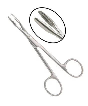 HSI-296 FRENCH PATTERN BOW DRESSING FORCEPS CURVED