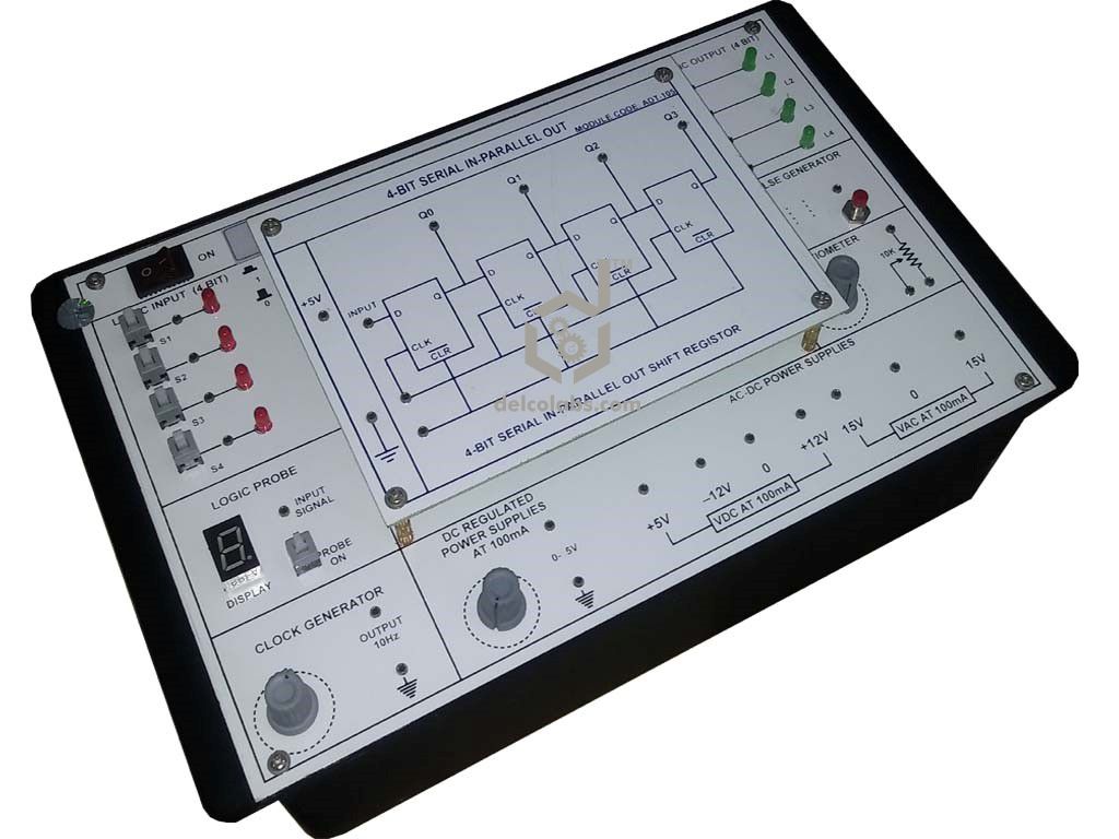 PDE-E656 4-BIT SHIFT REGISTER (SERIAL AND PARALLEL) USING D-TYPE OR JK FLIP-FLOP TRAINER PDE-E656 4-BIT SHIFT REGISTER (SERIAL AND PARALLEL) USING D-TYPE OR JK FLIP-FLOP TRAINER