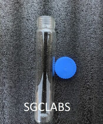 LGW-85 TUBES CULTURE MEDIA, clear glass, Round Bottom, with screw Cap and Rubber Liner