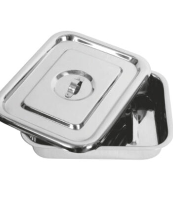 HH-03 INSTRUMENT/DRESSING/SURGICAL TRAY WITH COVER (STAINLESS STEEL)