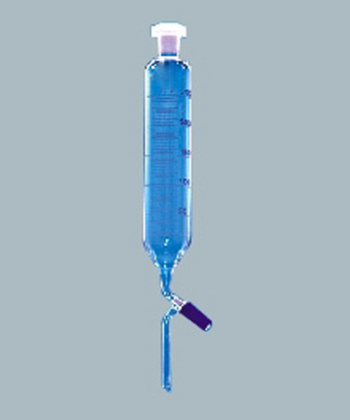 LGW-222 DROPPING FUNNELS, Cylindrical Graduated, with Interchangeable Stopper and Stopcock, Plain Stem.
