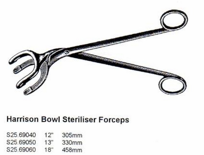 HSI-125 HARRISON BOWL STERILIZER FORCEPS HSI-125 HARRISON BOWL STERILIZER FORCEPS