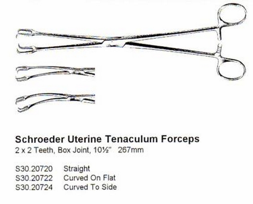 HSI-1035 SCHROEDER TENACULUM FORCEPS CURVED HSI-1035 SCHROEDER TENACULUM FORCEPS CURVED