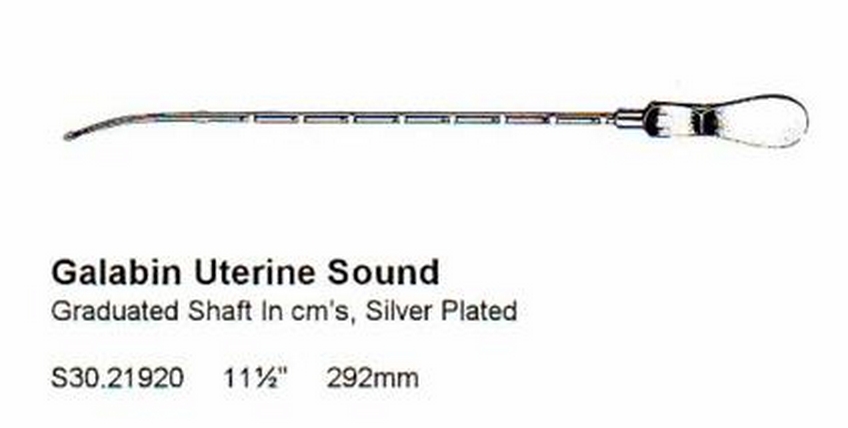 HSI-1019 GALABIN UTERINE SOUND GRADUATED HSI-1019 GALABIN UTERINE SOUND GRADUATED