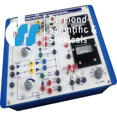 PEDE-463C SCR SINGLE PHASE FULL CONTROLLED RECTIFIER TRAINER (RC FIRING) PEDE-463C SCR SINGLE PHASE FULL CONTROLLED RECTIFIER TRAINER (RC FIRING)