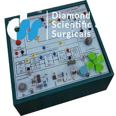 PEDE-462C SCR SINGLE PHASE HALF CONTROLLED RECTIFIER TRAINER (RC FIRING) PEDE-462C SCR SINGLE PHASE HALF CONTROLLED RECTIFIER TRAINER (RC FIRING)