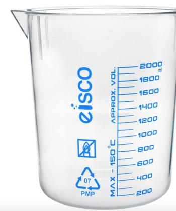 LPW-18 BEAKER TPX (PRINTED GRADUATIONS) PLASTIC