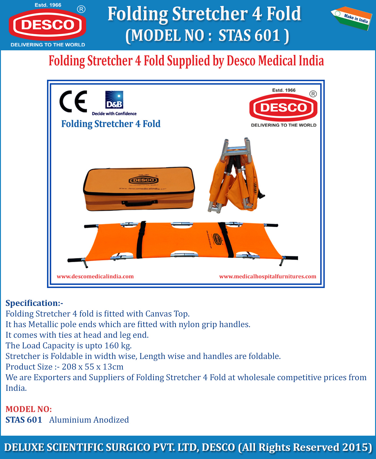HF-206 FOLDING STRETCHER HF-206 FOLDING STRETCHER