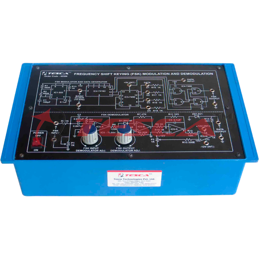 PCT-E474 FREQUENCY SHIFT KEYING MODULATION AND DEMODULATION TRAINER PCT-E474 FREQUENCY SHIFT KEYING MODULATION AND DEMODULATION TRAINER