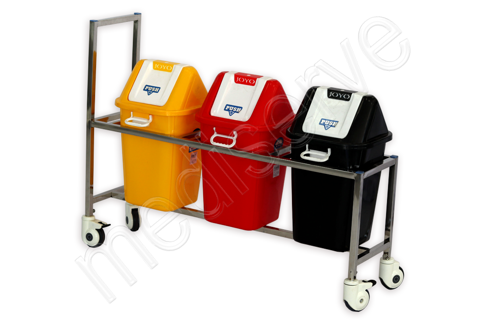 HF-231 BIO-MEDICAL WASTE 3 BIN TROLLEY HF-231 BIO-MEDICAL WASTE 3 BIN TROLLEY