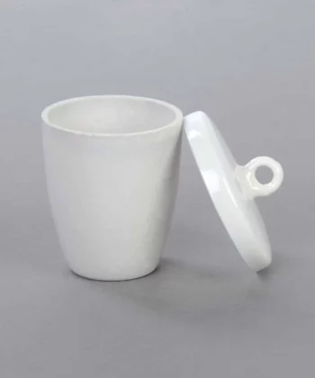 POR-3 CRUCIBLE, TALL FORM PORCELAIN WITH LID