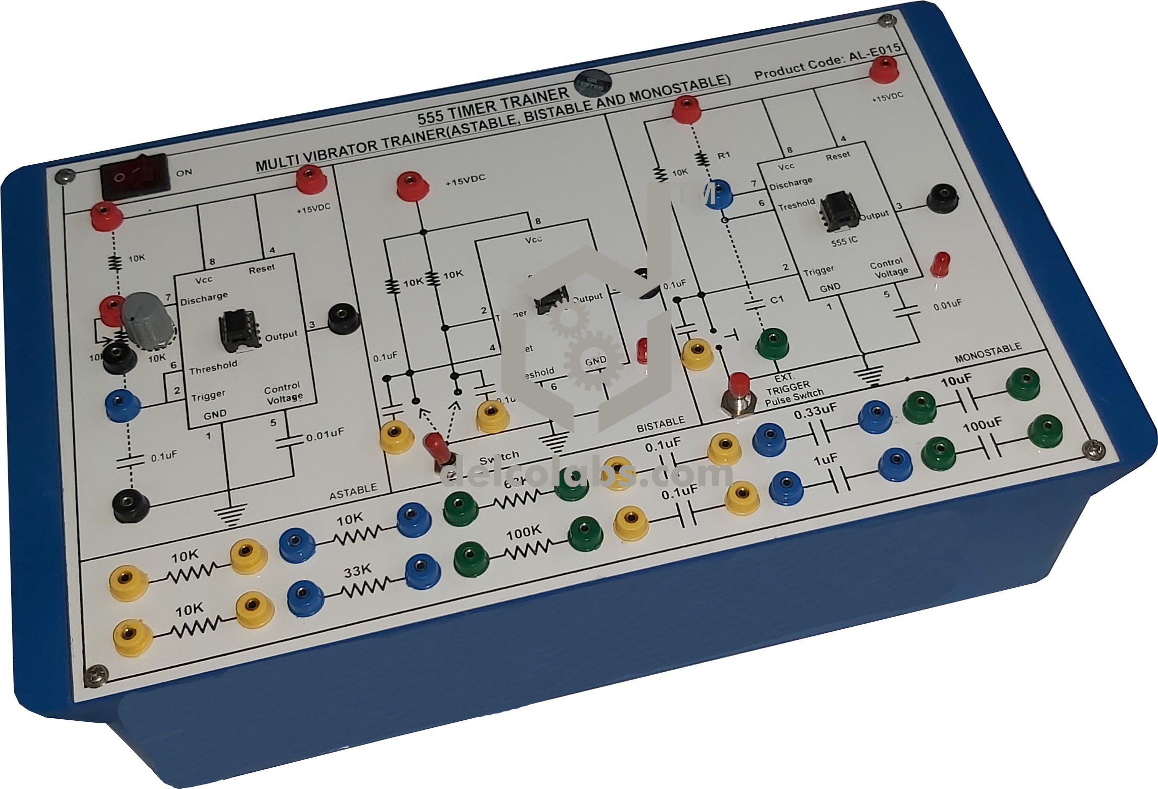 PAO-E146 ASTABLE AND MONOSTABLE MULTIVIBRATOR TRAINER (741 IC) PAO-E146 ASTABLE AND MONOSTABLE MULTIVIBRATOR TRAINER (741 IC)